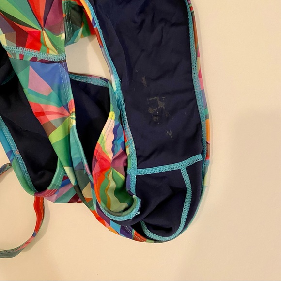 Sporti competition swimsuit thin strap “Prism” pattern, multi color. - Picture 4 of 4